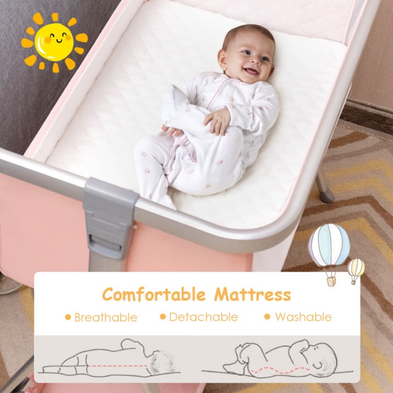 Portable Baby Bed Side Crib with 7 Height Positions Portable Baby Bed Side Crib with 7 Height Positions