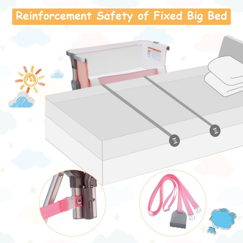 Portable Baby Bed Side Crib with 7 Height Positions Portable Baby Bed Side Crib with 7 Height Positions