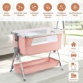 Portable Baby Bed Side Crib with 7 Height Positions