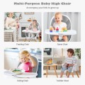 4-in-1 Convertible Baby High Chair Infant Feeding Chair with Adjustable Tray