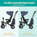 7-In-1 Baby Folding Tricycle Stroller with Rotatable Seat 7-In-1 Baby Folding Tricycle Stroller with Rotatable Seat