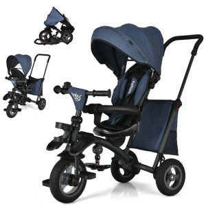 7-In-1 Baby Folding Tricycle Stroller with Rotatable Seat 7-In-1 Baby Folding Tricycle Stroller with Rotatable Seat