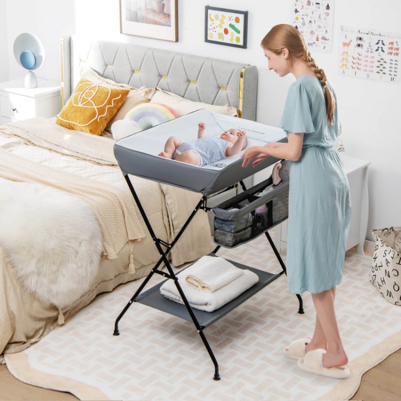 Baby Storage Foldable Diaper Changing Table Baby Storage Foldable Diaper Changing Table
