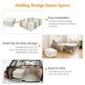 16-Panel Foldable Baby Activity Playpen with Lock Door 16-Panel Foldable Baby Activity Playpen with Lock Door