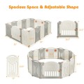 16-Panel Foldable Baby Activity Playpen with Lock Door 16-Panel Foldable Baby Activity Playpen with Lock Door