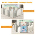16-Panel Foldable Baby Activity Playpen with Lock Door 16-Panel Foldable Baby Activity Playpen with Lock Door
