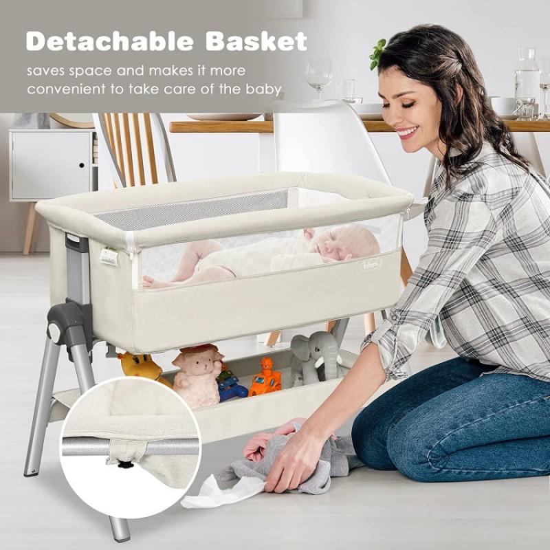 Portable Baby Bedside Sleeper with Adjustable Heights and Angle Portable Baby Bedside Sleeper with Adjustable Heights and Angle