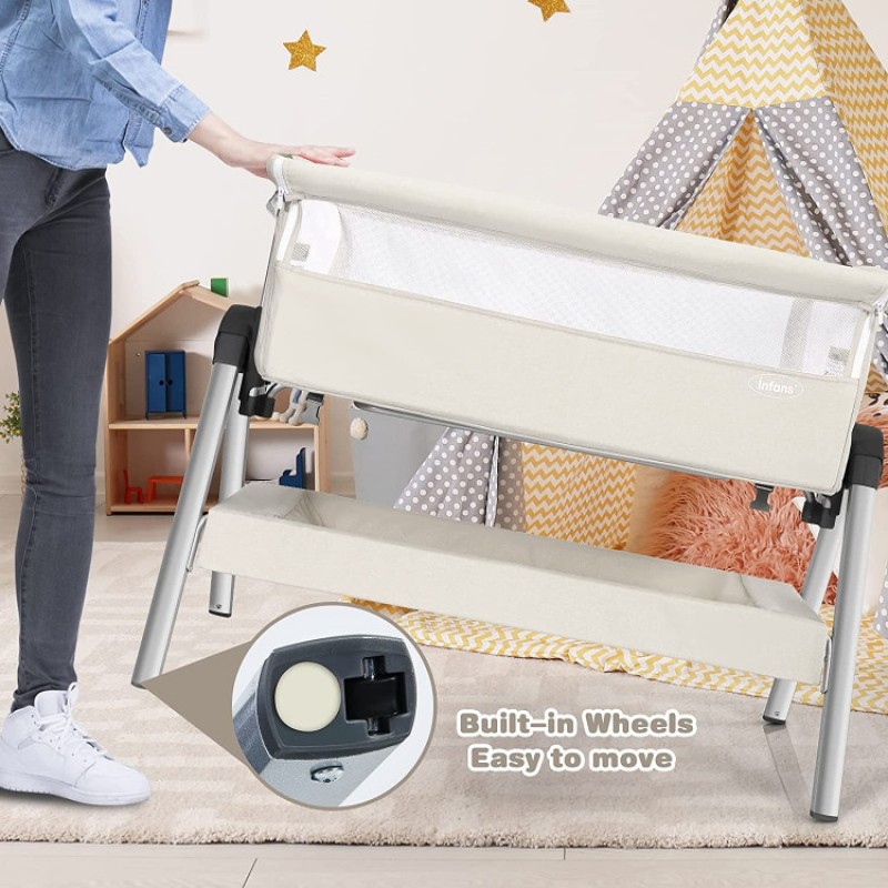 Portable Baby Bedside Sleeper with Adjustable Heights and Angle Portable Baby Bedside Sleeper with Adjustable Heights and Angle