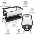 Portable Baby Bedside Sleeper with Adjustable Heights and Angle