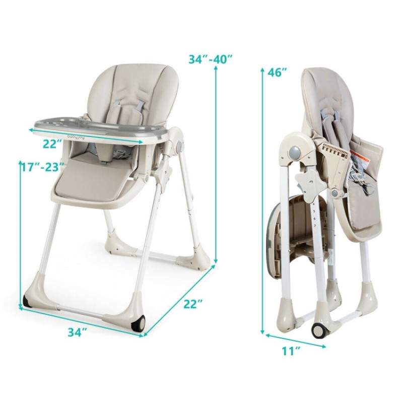 Baby Convertible High Chair with Wheels