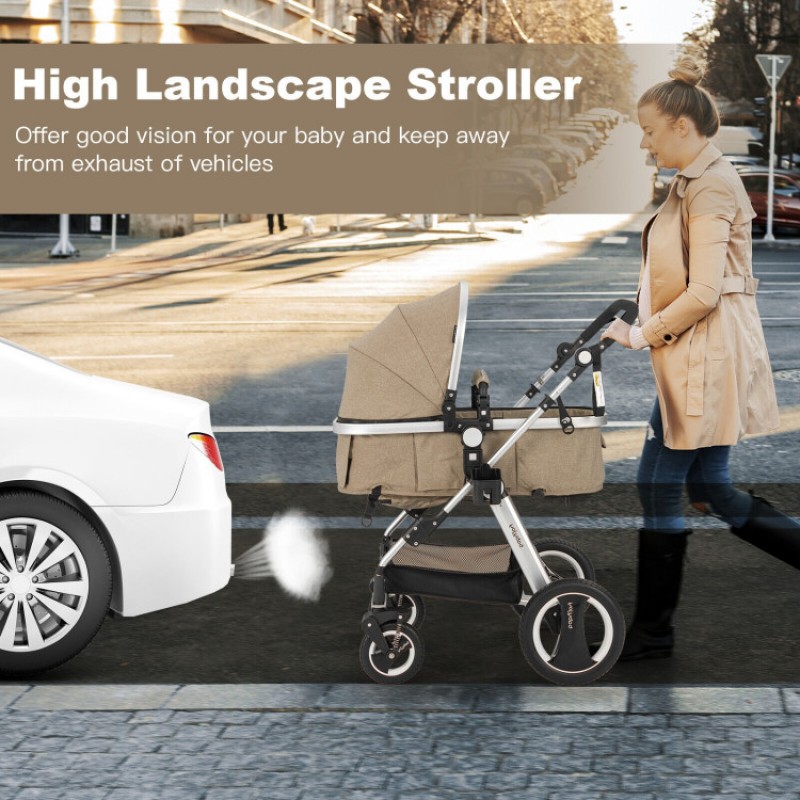 Folding Aluminum Baby Stroller Baby Jogger with Diaper Bag Folding Aluminum Baby Stroller Baby Jogger with Diaper Bag