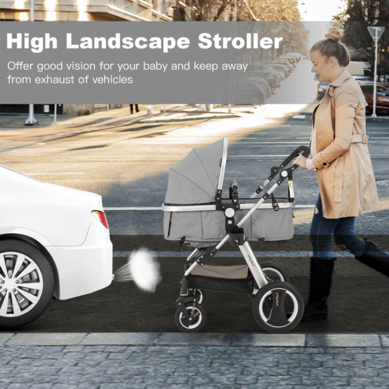 Folding Aluminum Baby Stroller Baby Jogger with Diaper Bag Folding Aluminum Baby Stroller Baby Jogger with Diaper Bag