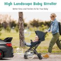 Lightweight Baby Stroller with One-Hand Quick Folding