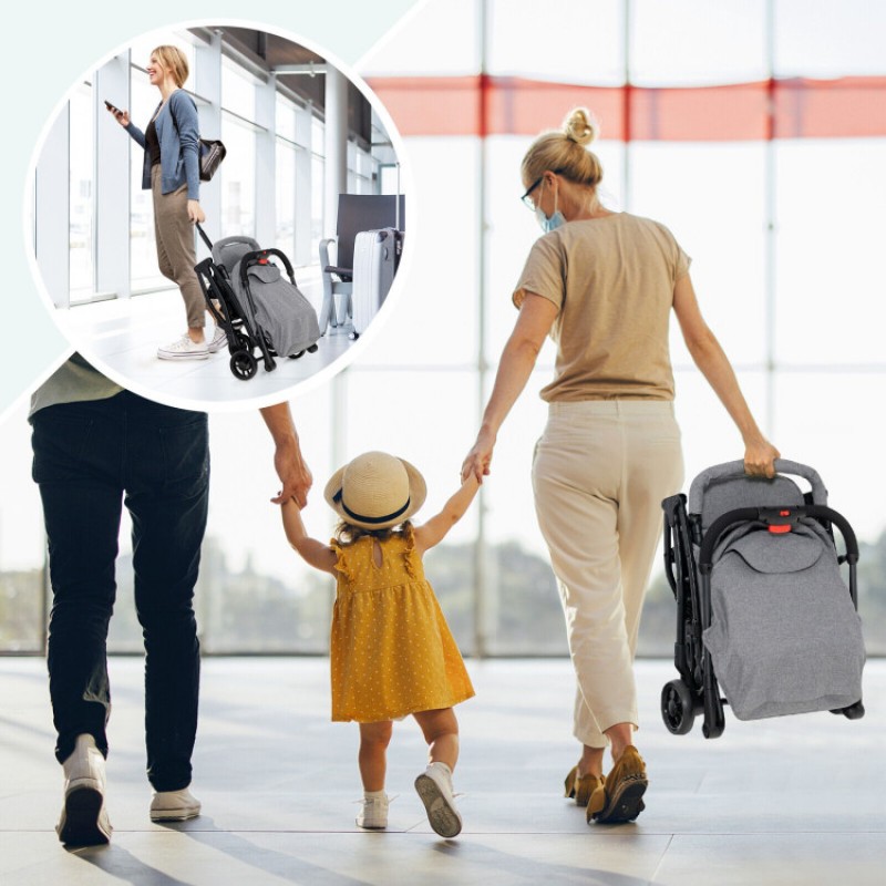 Lightweight Baby Stroller with One-Hand Quick Folding Lightweight Baby Stroller with One-Hand Quick Folding