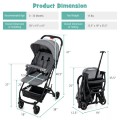 Lightweight Baby Stroller with One-Hand Quick Folding