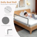 59 Inch Folding Breathable Baby Bed Rail Guard with Safety Strap