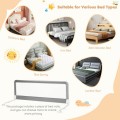 59 Inch Folding Breathable Baby Bed Rail Guard with Safety Strap