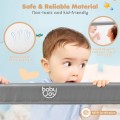 59 Inch Folding Breathable Baby Bed Rail Guard with Safety Strap 59 Inch Folding Breathable Baby Bed Rail Guard with Safety Strap
