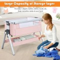 Baby Bedside Bassinet with Storage Basket and Wheels Baby Bedside Bassinet with Storage Basket and Wheels