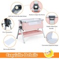 Baby Bedside Bassinet with Storage Basket and Wheels Baby Bedside Bassinet with Storage Basket and Wheels