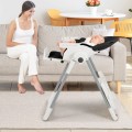 4-in-1 Foldable Baby High Chair with 7 Adjustable Heights and Free Toys Bar 4-in-1 Foldable Baby High Chair with 7 Adjustable Heights and Free Toys Bar