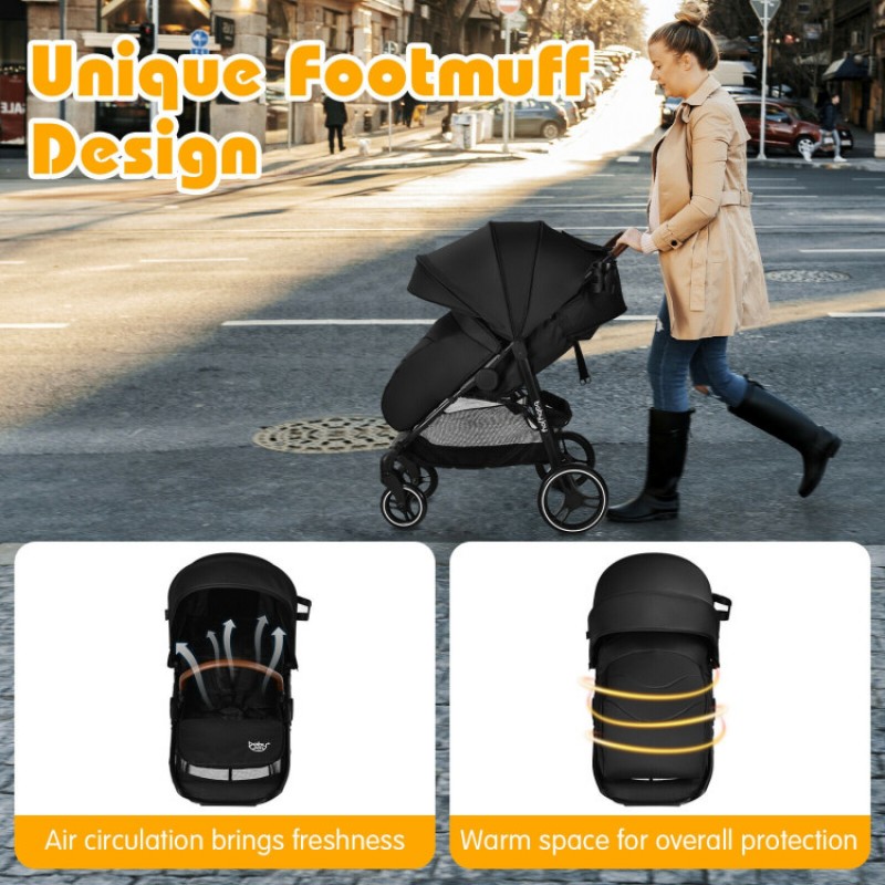 High Landscape Baby Stroller with Easy One-Hand Fold Design