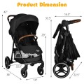 High Landscape Baby Stroller with Easy One-Hand Fold Design