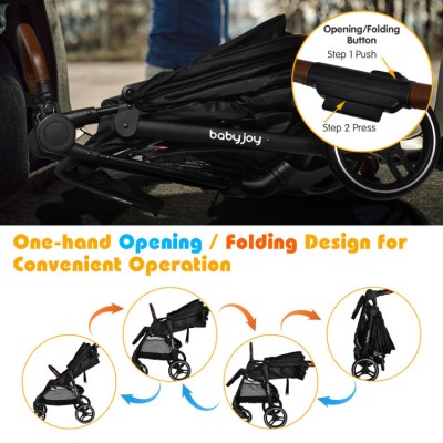 High Landscape Baby Stroller with Easy One-Hand Fold Design High Landscape Baby Stroller with Easy One-Hand Fold Design