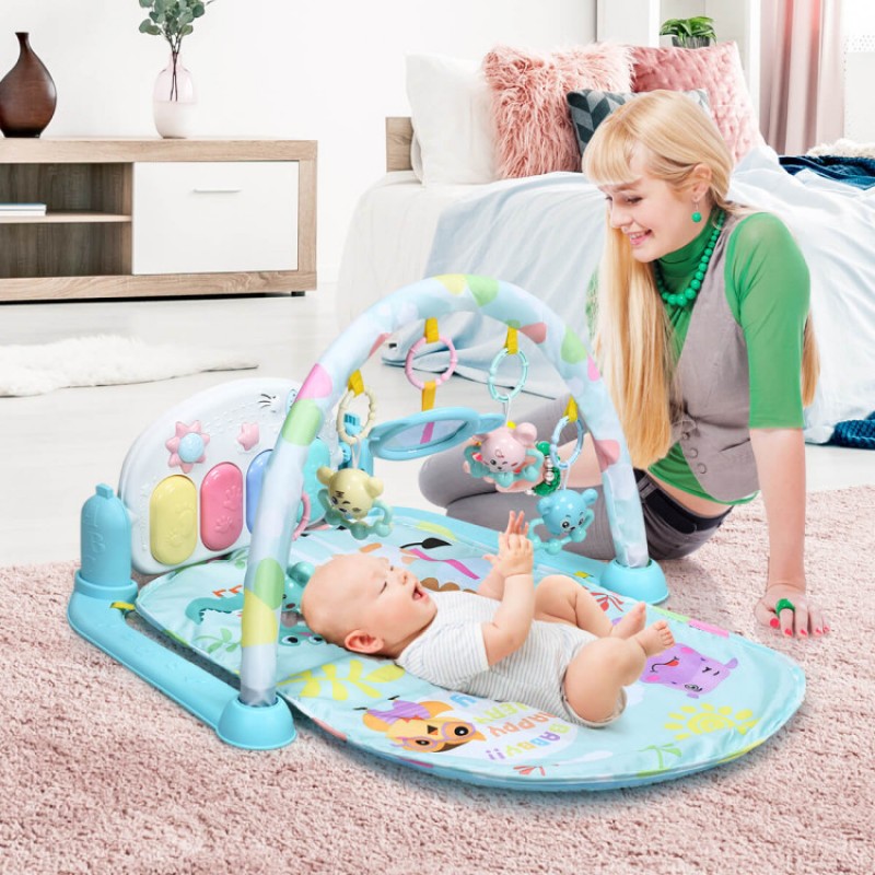 3-in-1  Baby Play Mat with Detachable Piano and Toys