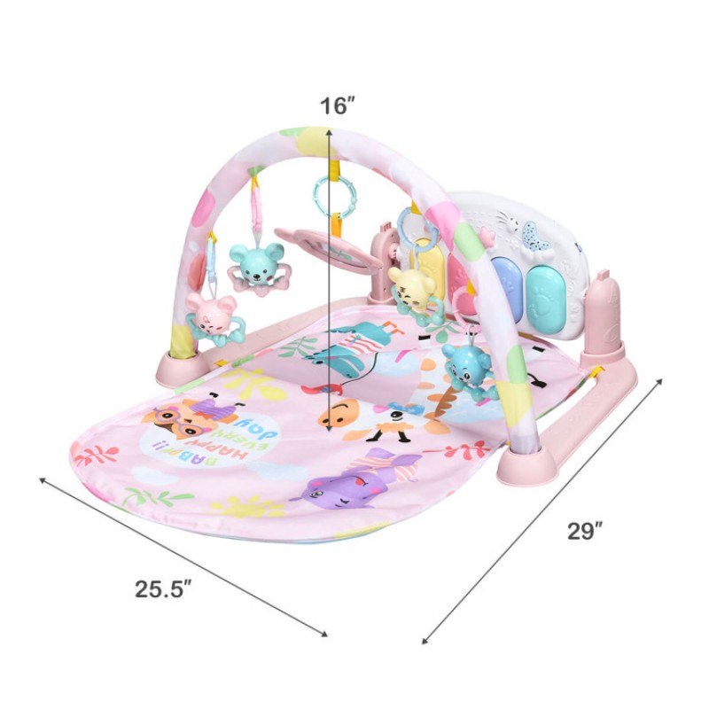 3-in-1  Baby Play Mat with Detachable Piano and Toys