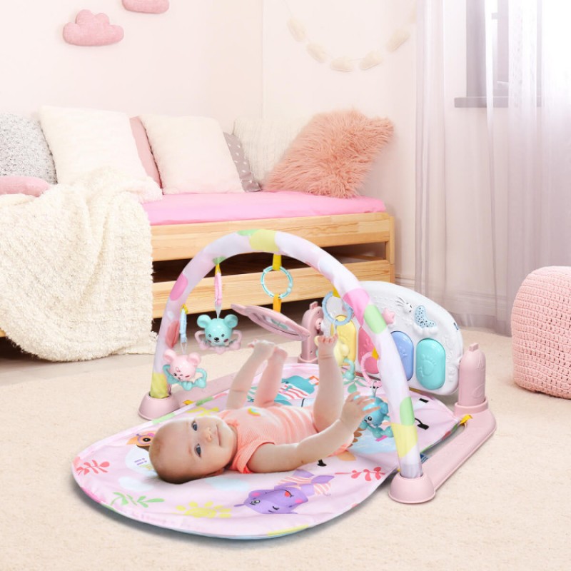 3-in-1  Baby Play Mat with Detachable Piano and Toys