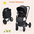 2-in-1 Convertible Baby Stroller with Oversized Storage Basket