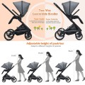 2-in-1 Convertible Baby Stroller with Oversized Storage Basket