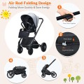 2-in-1 Convertible Baby Stroller with Oversized Storage Basket