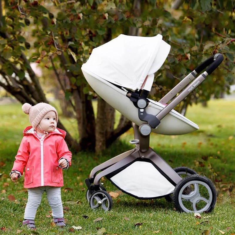 Hotmom Baby Stroller High Landscape Pram 2-In-1 Toddler Carriage