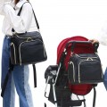 Baby Diaper Bag Mommy Backpack PU Leather Nursing Bag M19730