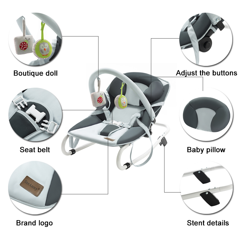 SteAnny 2-IN-1 Baby Seat Bouncer and Infant Rocker