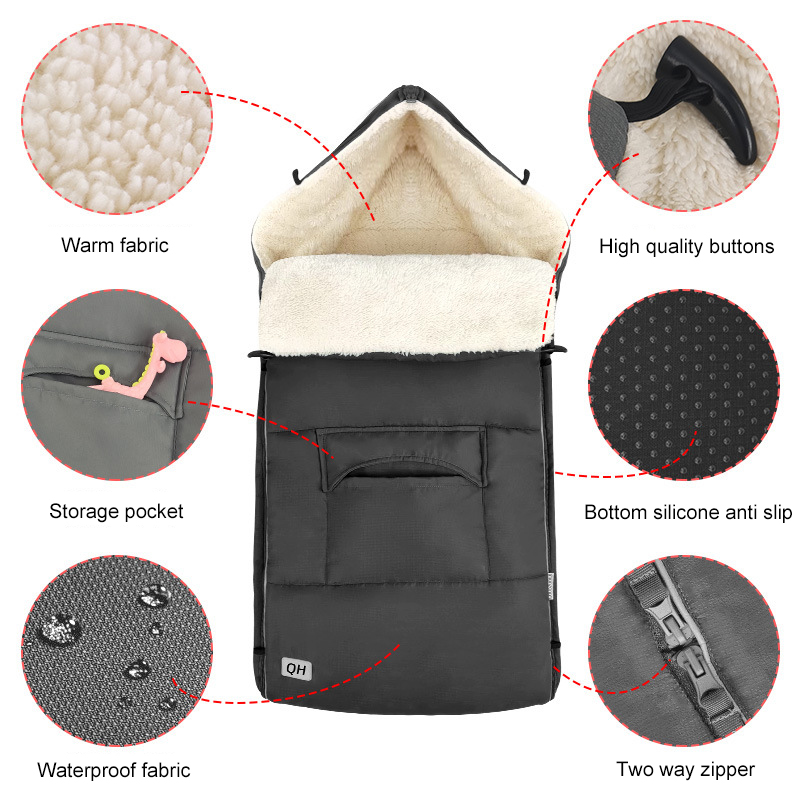 Winter Autumn Baby Infant Warm Sleeping Bag StrollerCover Waterproof