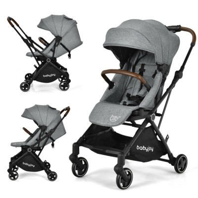 2-in-1 Convertible Aluminum Baby Stroller with Adjustable Canopy 2-in-1 Convertible Aluminum Baby Stroller with Adjustable Canopy
