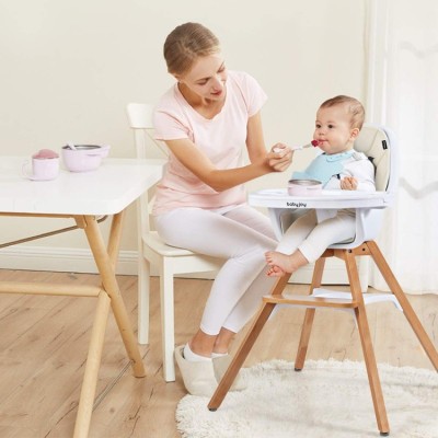3-in-1 Convertible Baby High Chair with Replaceable Legs and Rocking Bar 3-in-1 Convertible Baby High Chair with Replaceable Legs and Rocking Bar
