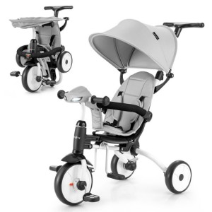 6-in-1 Foldable Baby Tricycle Toddler Stroller with Adjustable Handle 6-in-1 Foldable Baby Tricycle Toddler Stroller with Adjustable Handle