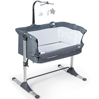 Height Adjustable Baby Side Crib with Music Box Toys SteAnny Baby Shop