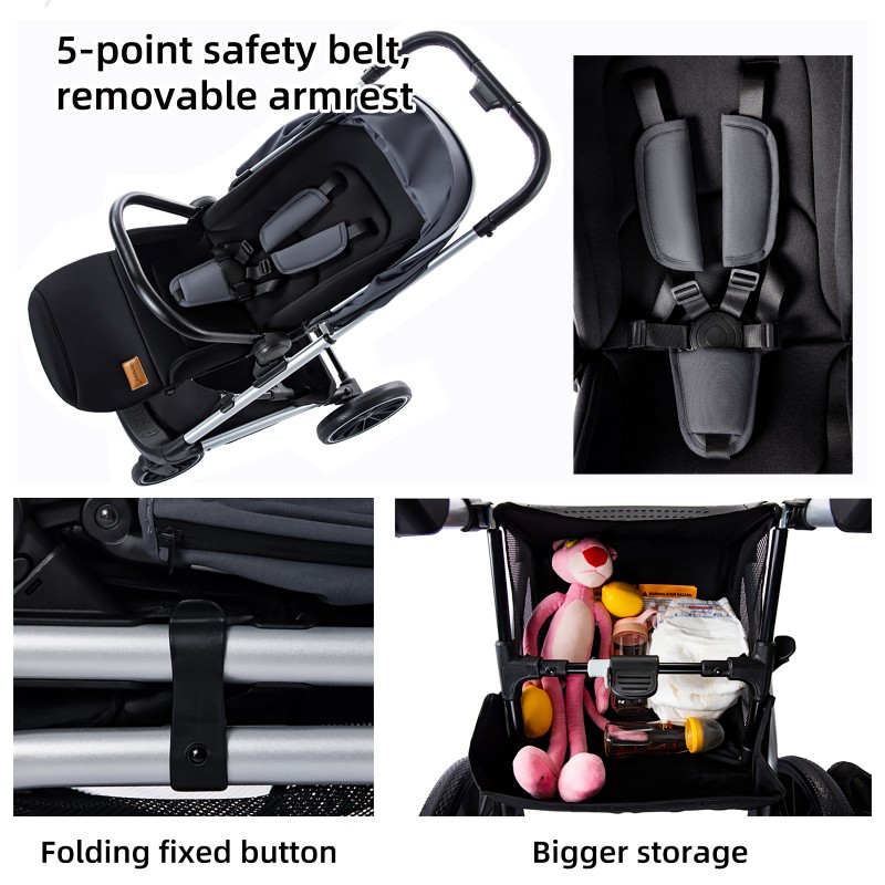 SteAnny Convertible Baby Stroller, Foldable Newborn Pram, Baby Carriage, Standard Stroller Suit Toddler Infant SteAnny Convertible Baby Stroller, Foldable Newborn Pram, Baby Carriage, Standard Stroller Suit Toddler Infant