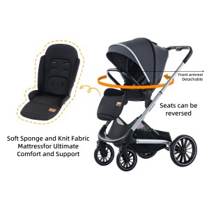 SteAnny Convertible Baby Stroller,Reversibale Stroller Foldable Pram,Baby Carriage, Standard Stroller Suit Toddler Infant Up to 46lbs. Coupon code: USD69off