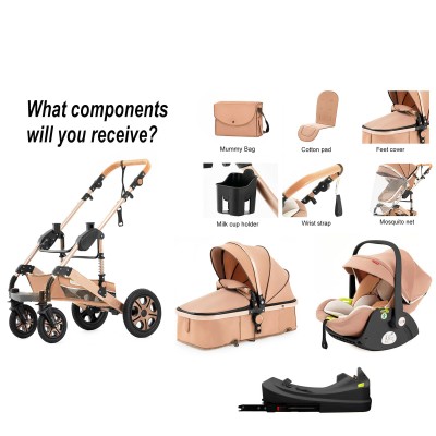 Steanny 5-IN-1 Baby Stroller, Baby Carriage 3in1,Baby Travel System, Foldable Newborn Pram, Reversible Standard Stroller Combo Car Seat and Isofix Base Steanny 5-IN-1 Baby Stroller, Baby Carriage 3in1,Baby Travel System, Foldable Newborn Pram, Reversible Standard Stroller Combo Car Seat and Isofix Base