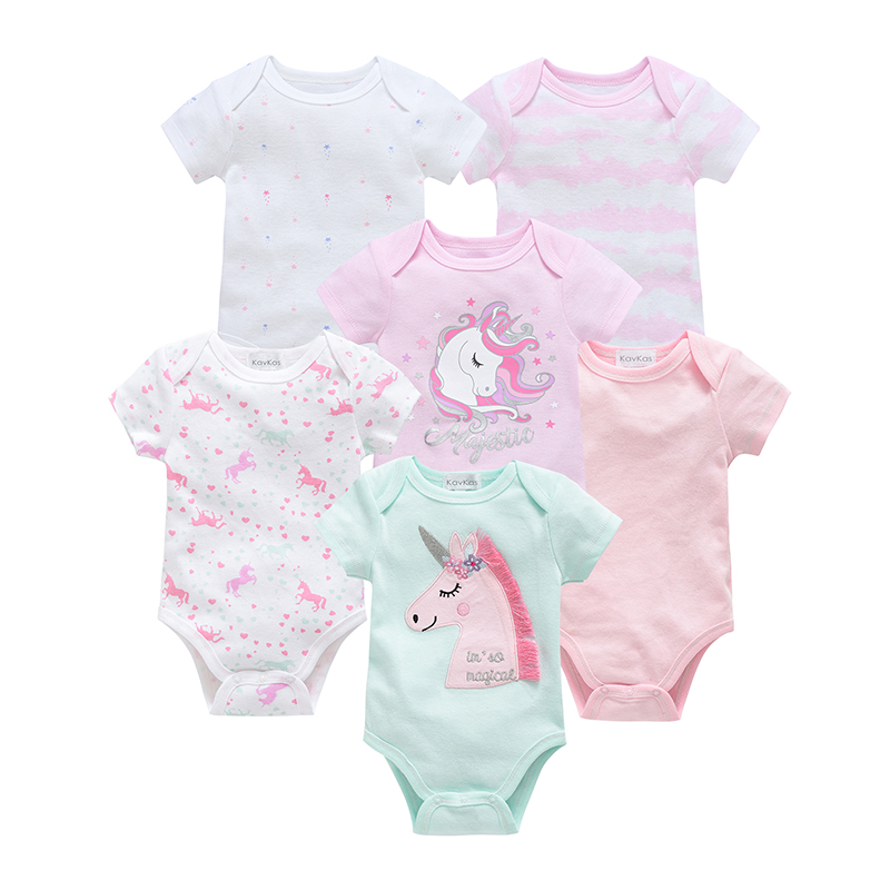 Baby Girls Clothes 3 6 pcs/lot pour nouveaux Cotton Short Sleeve Girl  Bodysuit 0-12 Months Newborn Boys Clothing Toddler | SteAnny Baby Shop