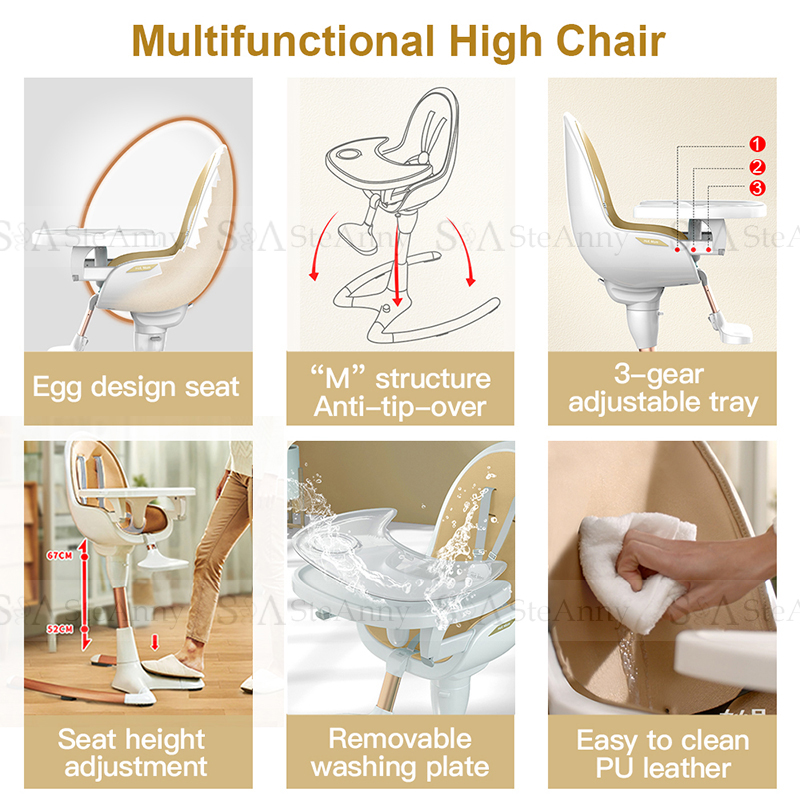 Hotmom Adjustable Height Baby High Chairs SteAnny Baby Shop