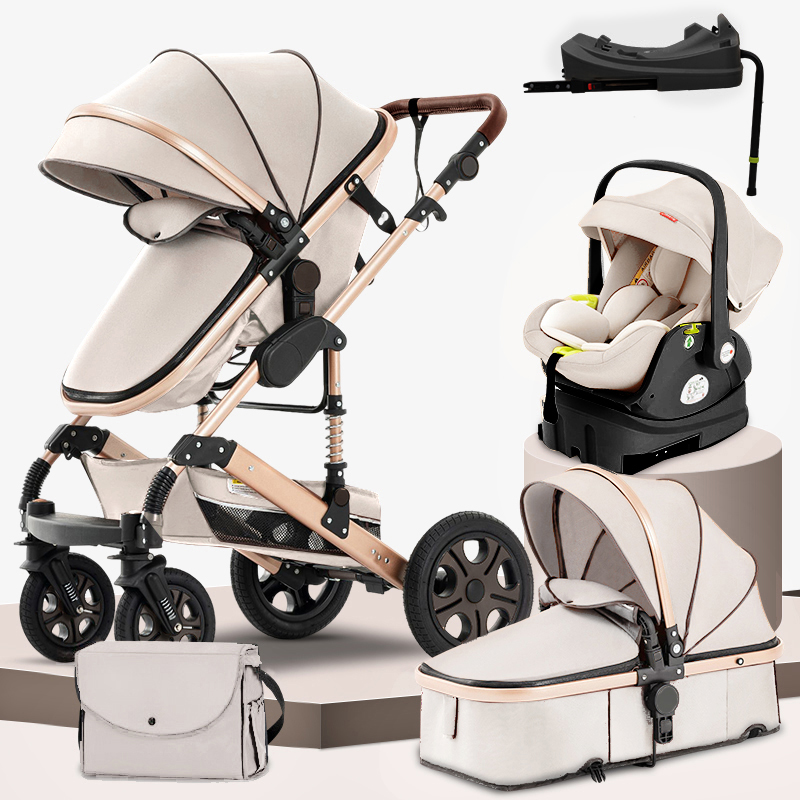 Steanny 5-IN-1 Baby Stroller Travel System Pram With Car Seat and